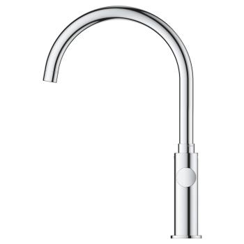 GROHE Blue Pure Mono Küchenarmatur mit Filterfunktion, Hochdruck, C-Auslauf, chrom (31724000)