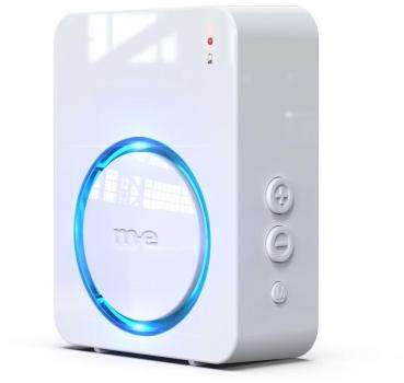 ARDEBO.de M-E BELL-521-RX Mobiler Funk-Empfänger mit Leuchtring, Batteriebetrieb, weiß