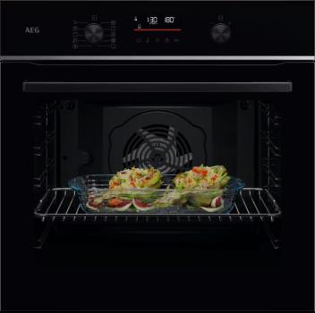 ARDEBO.de AEG TU5PB401SB A++ Einbaubackofen, 60 cm breit, 72L, Pyrolytische Selbstreinigung, schwarz