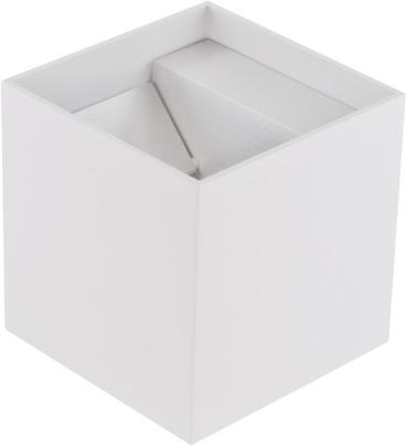 ARDEBO.de EVN CUBE LED Wandleuchte, 2-flmg. (up + down), IP54, 220-240V, 2x6W, 3000K, 2x400lm, weiß (L54120102RE)