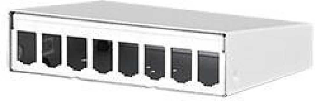 ARDEBO.de Metz Connect Modul AP-Gehäuse 8 Port, unbestückt, reinweiß (130861-0802-E)