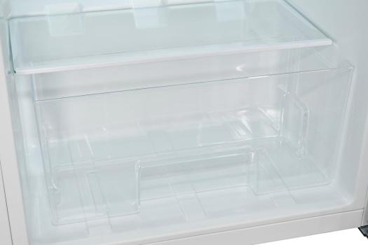 Exquisit KS15-4-051C Stand Kühlschrank mit Gefrierfach, 55 cm breit, 107 L, Gemüseschublade, Griffmulde, weiß