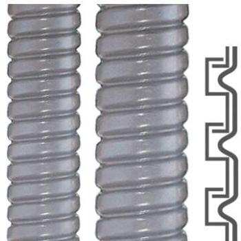 ARDEBO.de Flexa Metallschutzschlauch, S-Profil, Stahl verzinkt, PVC-Mantel grau AD 14, 10 x 14 mm (12010111010)