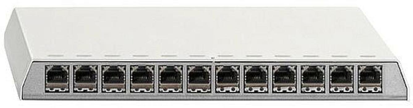 ARDEBO.de Rutenbeck PP-Cat.6A iso-12 Ap rw, 10 Gigabit-Patchpanel, geschirmt, Aufputz, für Tisch-/Wandmontage, REG-Montage mit Hutschienenadapter, 12 RJ45-Steckbuchsen, reinweiß (23611112)