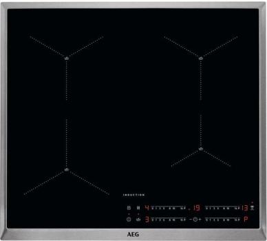 ARDEBO.de AEG IAE64411XB Autarkes Induktionskochfeld, 57,6 cm breit, Kindersicherung, Öko-Timer, OptiFit Frame, SenseBoil, Edelstahlrahmen, schwarz
