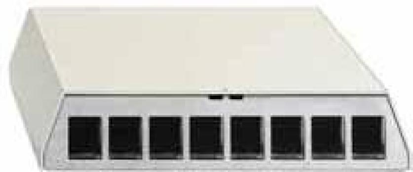 ARDEBO.de Rutenbeck PP-UM A-8 Ap rw, Patchpanel zur Aufnahme von max. 8 Universalmodulen und Keystonemodulen KMK, Aufputz, für Tisch-/Wandmontage, REG-Montage mit Hutschienenadapter, reinweiß (23911108)