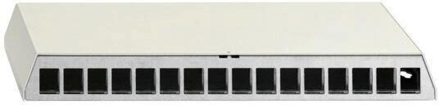 ARDEBO.de Rutenbeck PP-UM A-12 Ap rw, Patchpanel zur Aufnahme von max. 12 Universalmodulen und Keystonemodulen KMK, Aufputz, für Tisch-/Wandmontage, REG-Montage mit Hutschienenadapter, reinweiß (23911116)