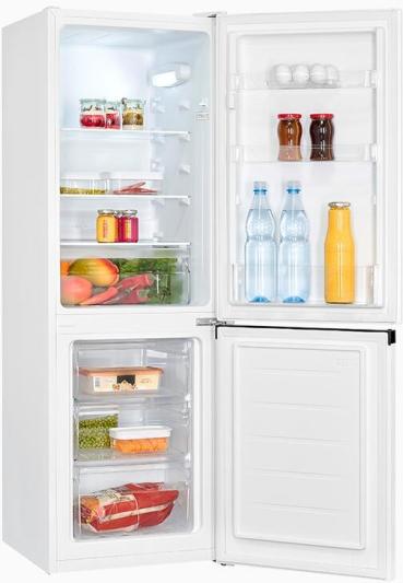 Exquisit KGC231-60-E-050C Stand Kühl-Gefrierkombination, 47,4 cm breit, 157 L, LED Beleuchtung, Super-Kühl-Modus, weiß