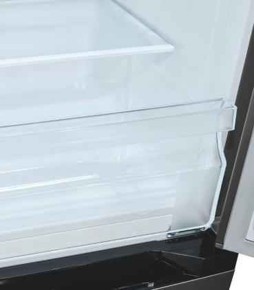 Exquisit KGC231-60-E-050C Stand Kühl-Gefrierkombination, 47,4 cm breit, 157 L, LED Beleuchtung, Super-Kühl-Modus, inoxlook
