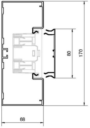 Hager BRA651701ELN Brüstungskanalsystem, eloxiert, 2m