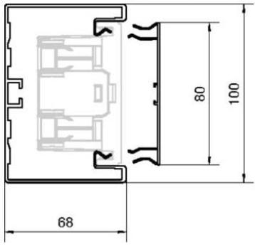 Hager BRA651001ELN Brüstungskanalsystem, Aluminium, eloxiert, 2m