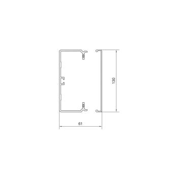 Hager Leitungsführungskanal PVC mit Geräte/TW, FB, 60x130mm, reinweiß (FB6013009016)