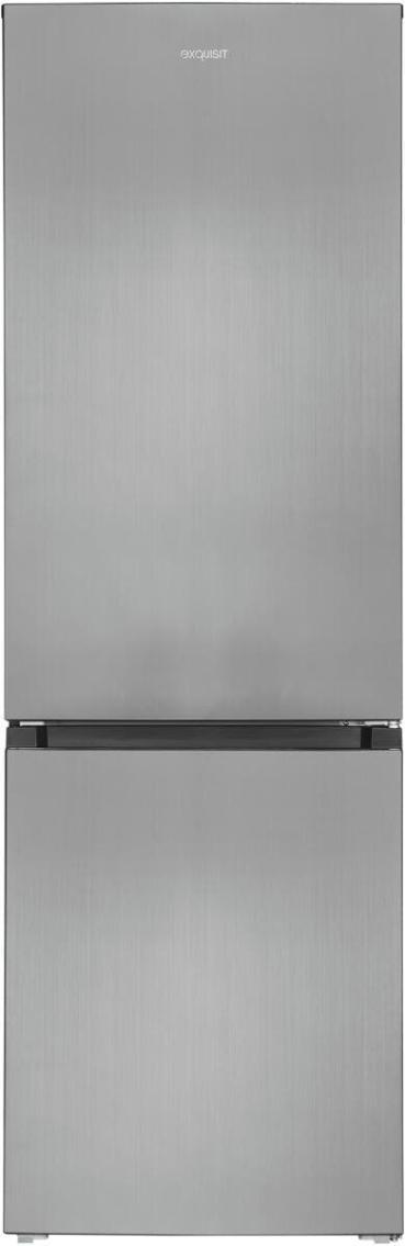 ARDEBO.de Exquisit KGC320-95-E-040E Stand Kühl-Gefrierkombination, 60 cm breit, 315 L, LED Beleuchtung, Edelstahloptik