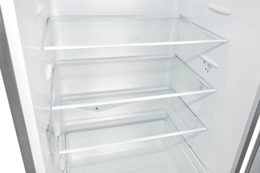 Exquisit KGC320-95-E-040E Stand Kühl-Gefrierkombination, 60 cm breit, 315 L, LED Beleuchtung, Edelstahloptik