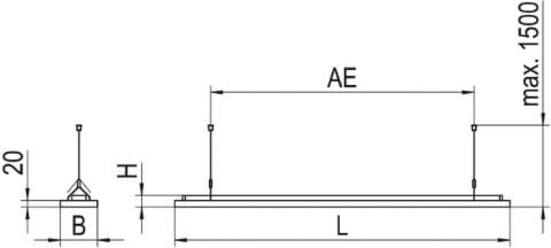 Ridi LED-Pendelleuchte LENSES-PDI1500DAWS840B0750, 43W, 7710lm, 840K, weiß (0637810)