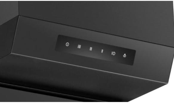 Wolkenstein WS49-90B Kopffreihaube, 90 cm breit, 513,6 m /h, LED Beleuchtung, 4 Leistungsstufen, schwarz