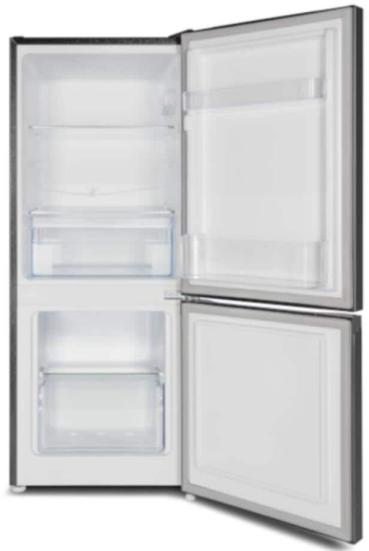 ARDEBO.de PKM KG117ESAZ Kühl-Gefrierkombination, 47 cm breit, 117 L, regelbares Thermostat, silber