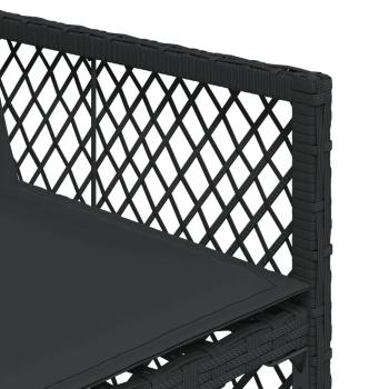 11-tlg. Garten-Essgruppe mit Kissen Schwarz Poly Rattan