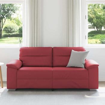 2-Sitzer-Sofa Weinrot 140 cm Kunstleder