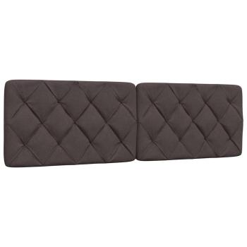 Bett mit Matratze Dunkelbraun 160x200 cm Stoff