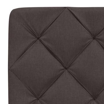 Bettgestell ohne Matratze Dunkelbraun 160x200 cm Stoff