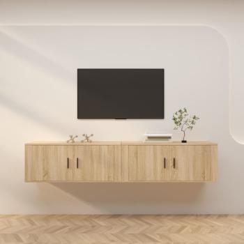 ARDEBO.de - TV-Wandschränke 2 Stk. Sonoma-Eiche 100x34,5x40 cm