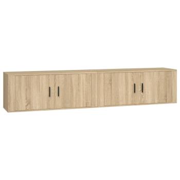 TV-Wandschränke 2 Stk. Sonoma-Eiche 100x34,5x40 cm