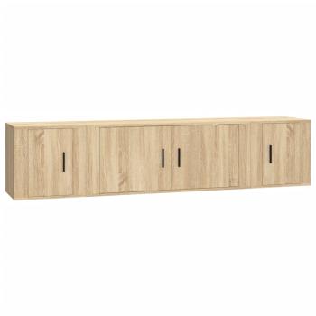 3-tlg. TV-Schrank-Set Sonoma-Eiche Holzwerkstoff