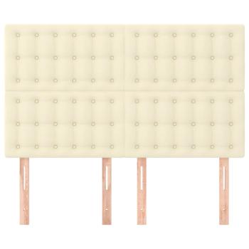 Kopfteile 4 Stk. Creme 72x5x78/88 cm Kunstleder