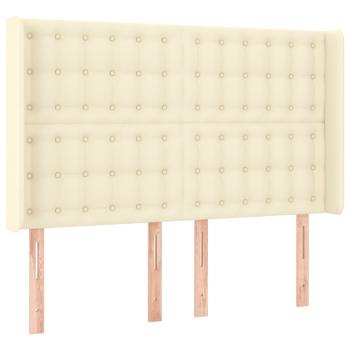 LED Kopfteil Creme 147x16x118/128 cm Kunstleder