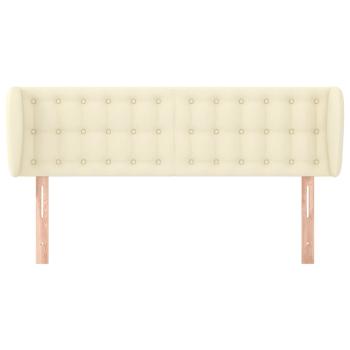 Kopfteil mit Ohren Creme 147x23x78/88 cm Kunstleder