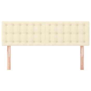 Kopfteile 2 Stk. Creme 72x5x78/88 cm Kunstleder