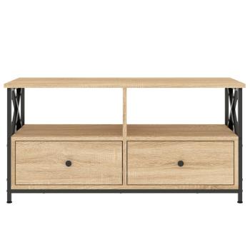 TV-Schrank Sonoma-Eiche 90x33x45 cm Holzwerkstoff & Eisen