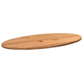 ARDEBO.de - Tischplatte Hellbraun 200x100x4 cm Massivholz Eiche Oval