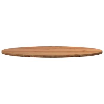 Tischplatte Hellbraun 200x100x4 cm Massivholz Eiche Oval