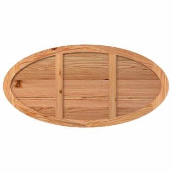 Tischplatte Hellbraun 200x100x4 cm Massivholz Eiche Oval