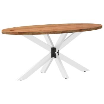 ARDEBO.de - Esstisch Hellbraun 200x100x74 cm Massivholz Eiche Oval