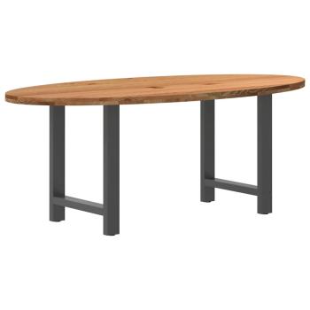 ARDEBO.de - Esstisch Hellbraun 200x100x74 cm Massivholz Eiche Oval