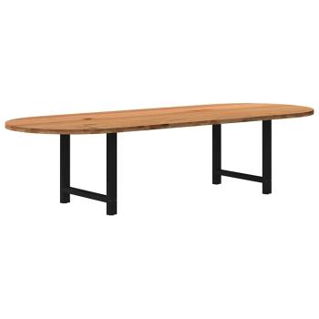 ARDEBO.de - Esstisch Hellbraun 320x120x74 cm Massivholz Eiche Oval