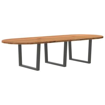 ARDEBO.de - Esstisch Hellbraun 320x120x74 cm Massivholz Eiche Oval