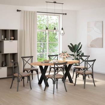 Esstisch Hellbraun 200x100x74 cm Massivholz Eiche Oval