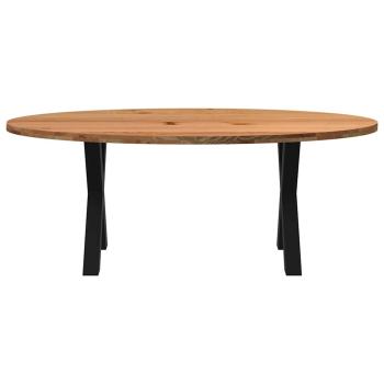 Esstisch Hellbraun 200x100x74 cm Massivholz Eiche Oval
