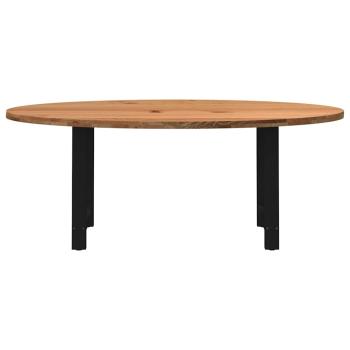 Esstisch Hellbraun 200x100x74 cm Massivholz Eiche Oval