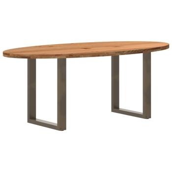 ARDEBO.de - Esstisch Hellbraun 200x100x74 cm Massivholz Eiche Oval