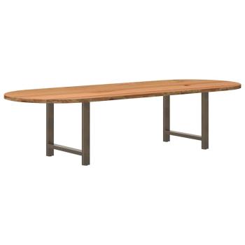ARDEBO.de - Esstisch Hellbraun 320x120x74 cm Massivholz Eiche Oval