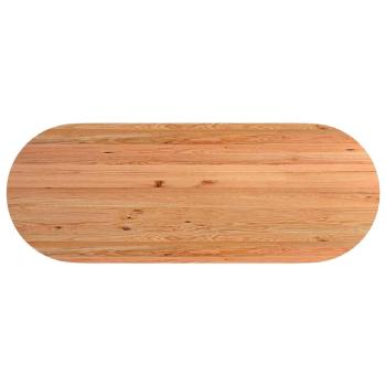 Esstisch Hellbraun 320x120x74 cm Massivholz Eiche Oval