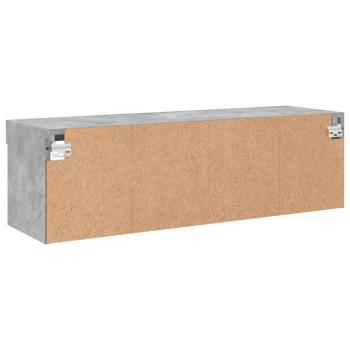 TV-Schrank mit LED-Leuchten Betongrau 100x30x30 cm