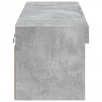 TV-Schrank mit LED-Leuchten Betongrau 100x30x30 cm