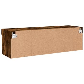 TV-Schrank mit LED-Leuchten Räuchereiche 100x30x30 cm