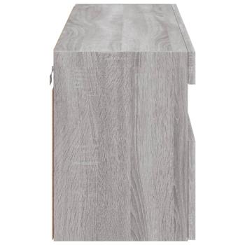 TV-Wandschrank mit LED-Leuchten Grau Sonoma 100x30x40 cm
